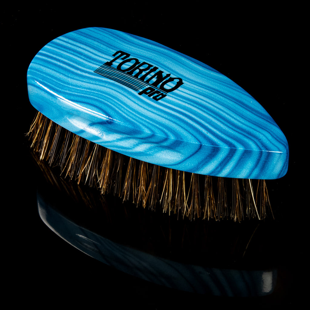 Torino Pro Wave Brush #246- Medium Hard Pointy Palm brush - Reinforced Extra long bristles
